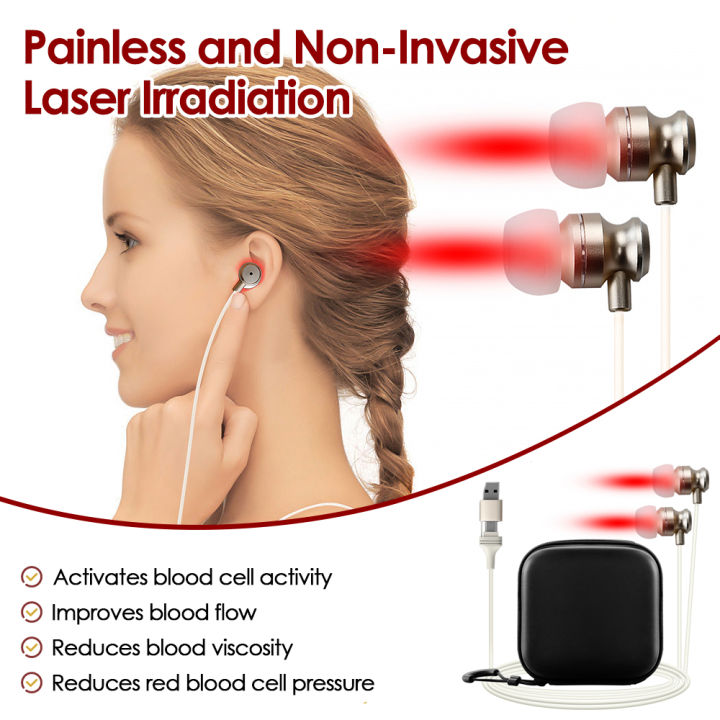Tinnitus Ear Light Therapy 650nm Red Light Otitis Media Treatment LLLT ...
