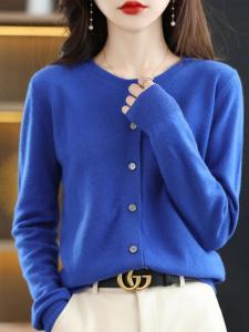 Women Sweater 2026 Autumn Winter Cardigans O-neck Single Breasted Short Slim Lady Knitwear Tops Solid Korean Femme Cardigans2026
