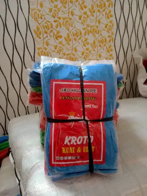 JAS HUJAN PLASTIK MODEL PONCO ISI 12