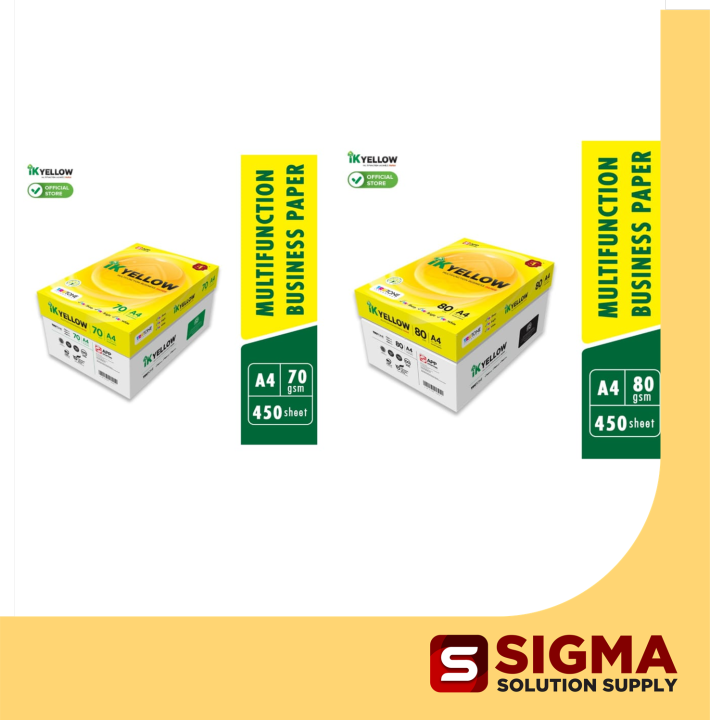 IK Yellow A4 Paper 70gsm 80gsm 450sheet Ikyellow A4paper Lazada ik-yellow-a4-paper-70gsm-80gsm-450sheet-ikyellow-a4paper-lazada