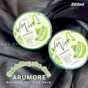 Gel dưỡng ẩm làm dịu da phục hồi đa năng nha đam Aloe Vera Arumore 300ml - Hàn Quốc