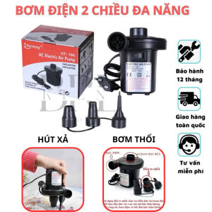Bơm điện 2 chiều đa năng bơm điện mini hút xả hút chân không bơm phao nệm tiện lợi
