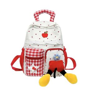 clu Hello Kitty Backpack for College Student Large Capacity Lightweight Fashion Cartoon Girls School Bag ulc
