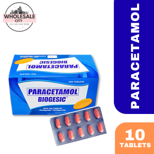Biogesic Paracetamol Tablets 500mg - 10 Pack for Pain Relief & Fever Reduction