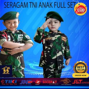 seragam baju sragam profesi TNI AD/ DORENG / AU/ POLISI/ ANAK/ LORENG /AL/ABRI / ARMY/TENTARA INDNEISA KARNAVAL CELANA