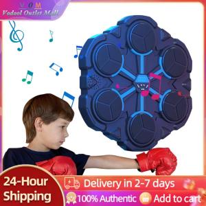 【Outlet】 Music Boxing Machine Boxing Workout Machine Adjustable Speed Smart Boxing Training Machine Type C USB Charging Bluetooth-Compatible for Adults Kids
