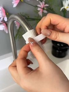 10/20/30Pcs Disposable Tap Filter Cotton Pad Hook & Loop Fixed Kitchen Faucet Filter Cover
