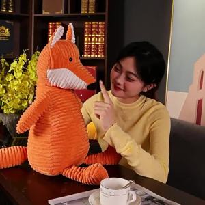 LZD  Cant Hide Zhao Lusi Sangzhis Same Fox Doll Cute Striped Fox Plush Toy Doll Gift