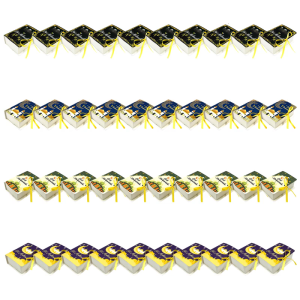 10pcs Eid Mubarak Gift Boxes for Sweets and Chocolates Elegant Book Shape Candy Box Islamic Festivals Decorations