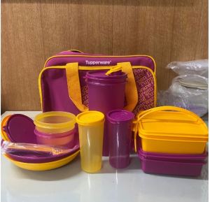 Tupperware Set - Bag Combo Water Bottle Lunch Box Bowl Fork & Spoon Bowl #Utensils