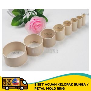 8 PCS ACUAN PENGIKAT DAWAI / ACUAN KELOPAK DAUN DAN BUNGA / BUNGA STOKIN / BUNGA DIP / ACUAN RING BULAT / ACUAN BUNGA