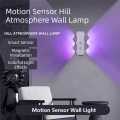 WENSH USB Rechargeable Motion Sensor Wall Light ic 3 colors / RGB RGB Wall Lamp Bedside Lighting Smart Sensor Rechargeable Night Light Bedside. 