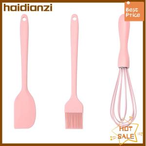 haidianzi 3 cái bộ Silicone Baking Set bánh kem thìa scraper bếp hộ gia đình trứng Whisk thịt nướng dầu bàn chải tiện ích nhà bếp Nguồn cung cấp