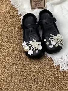 [Free Shipping] Ballet-Style Perforated Sandals For Women Summer Slip-On Shoes That DonT Tire The Feet Closed-Toe Beach Sandals
