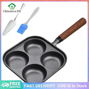 4-Cup Cast Iron Egg Frying Pan with Handle Pancake Pan Egg Cooker Fried Egg Pan for Breakfast Fried Egg Pancakes Steaks