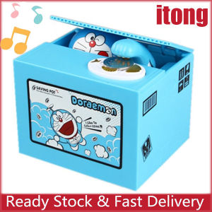 Doraemon Piggy Bank Electric Money Box Steal Coin Automatically For Kids Birthday Christmas Gift Desk Decoration