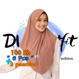 Paket Hemat Bergo PREMIUM Hamidah 100 6 Pcs + 2 Pasmina | Kerudung Muslim Wanita Pilihan Terlaris