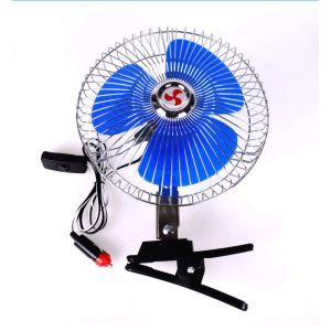 AUTOFun Large 8inch Stronger Wind Speed 12V Electric Auto Car Fan Low Noise Clip-on 25W Summer Cooling Fan