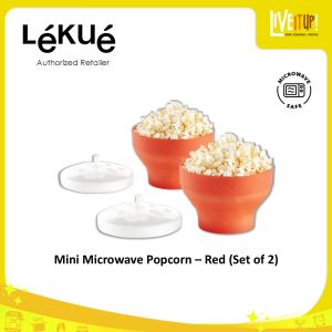 Lekue Mini Microwave Popcorn – Red (Set of 2)