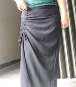 Damar store/rok wanita serut tali samping panjang satin korea dewasa/rok panjang bahan kringkel/rok wanita dewasa model terbaru