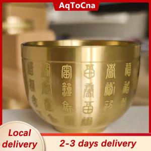 [COD] AqToCna Ship within 24 hours Pure Brass Baifu Cylinder Feng Shui Lucky Fortune Cornucopia Living Room Study Desktop Treasure Bowl Ornament Small Ashtray