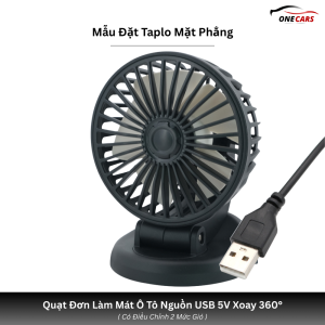 Quạt Đôi Mini Làm Mát Trên Ô Tô Xoay 360 Độ Điều Chỉnh Tốc Độ Gió Cho Xe Hơi