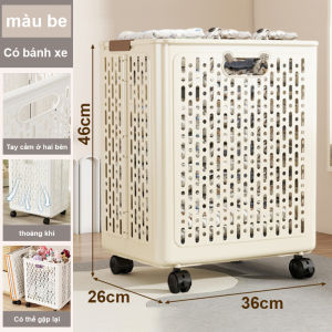 Giỏ Đựng Đồ Chơi Giỏ Đựng Quần Áo Gấp Gọn Giỏ Nhựa Đa Năng Có Bánh Xe Chất liệu PP chất lượng cao