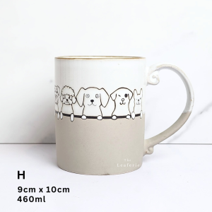 The Leaferie Olivier Mug Collection  (Series 3). Ceramic cup. Cats and Dogs theme kitchenware mugs