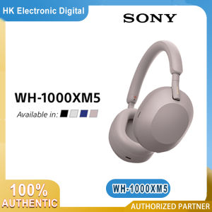 Sony WH-1000XM5 Wireless Over-Ear Headphones Noise Canceling Bluetooth 5.2 Auto NC Optimizer 30hr Battery Hi-Res Audio 8 Microphones Dual Processors Lightweight Design Voice Assistant Compatible