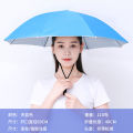 Foldable Double-Layer Anti Rain UV Sun Protection Golf Fishing Umbrella Hat Hiking Camping Beach Headwear Cap Payung Topi. 