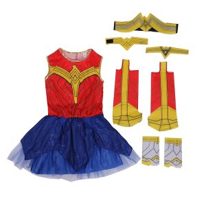 Wonder Woman Costume for Kids Girls Fantasia Fancy Princess Dress Supergirl Birthday Party Outfit