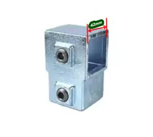 AMAZO ข้อต่อเหล็กกล่อง ข้อต่อสามทางที กัลวาไนซ์ เหล็กกล่องขนาด1.5x1.5 นิ้ว/42x42mm งานโครงสร้าง DIY