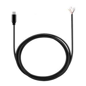 100/200/300cm USB C Male Plug to Bare Wire Cable Head-mounted Earphone Wire for Headphones Headsets Repairment