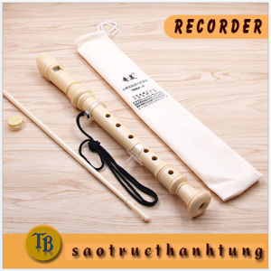 Sáo dọc Recorder 6 8 lỗ [Tặng khóa học cấp tốc ] cho học sinh - sáo trúc thanh dọc tone đô chính hãng sáo trúc Thanh Tùng TB22