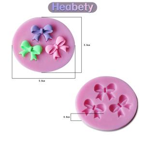 Heabety  New DIY 3D bánh trang trí Bowknot hình fondant đường bánh Silicone khuôn nghệ thuật công cụ