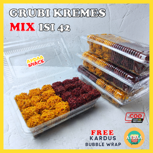 GRUBI KREMES MIX ISI 42 PCS CEMILAN SNACK CARANG MAS ENAK MURAH