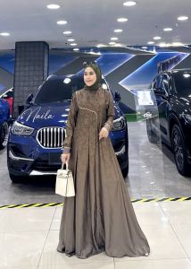 Zahira1808 Naila Gamis Bahan Armani Silk Jaguar Ombre Import Gamis Murah Trendi Baju Syari Muslim Wanita Ibu Terlaris Baju Pesta Adem Nyaman Di Pakai Real pict