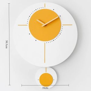 FFBH Luxury Nordic Wall Clocks Durable Quiet Clock Pure Copper Coil Moisture-proof Home Decoration Clock Eco Friendly Materials 7P3H9