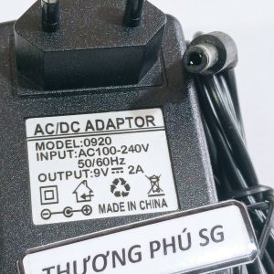 Adapter DC 9V - 2A / Đầu cắm 5.5mm X 2.1mm)