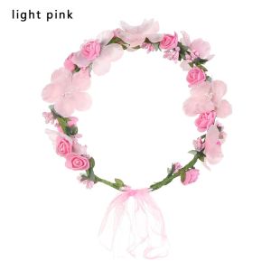 BTC3 แฮนด์เมด เครื่องประดับผม การตกแต่ง พวงหรีดผมเจ้าสาว มงกุฏดอกไม้ ที่คาดผมหน้าผาก พวงมาลัยแต่งงาน