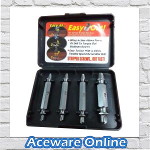 4PC SET EASY OUT DAMAGED SCREW EXTRACTOR DRILL BIT TOOL BROKEN DAMAGED BOLT