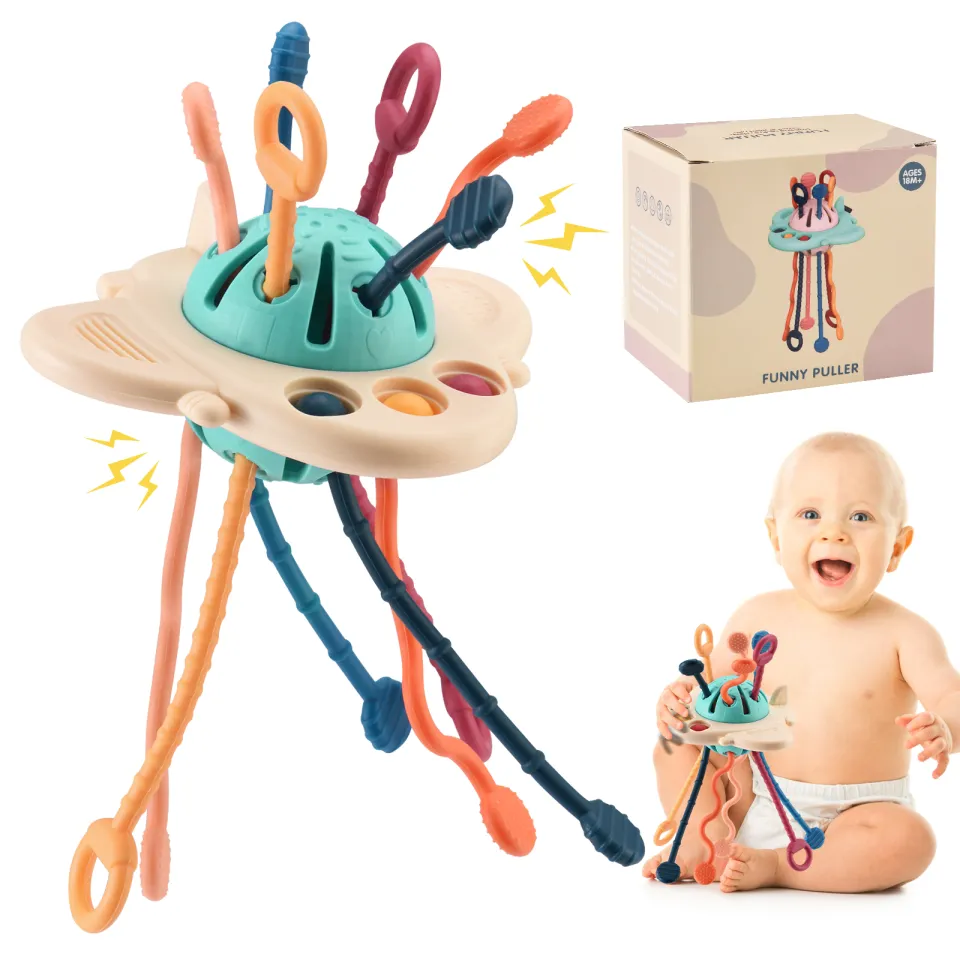Sensory Toys For Babies Montessori Toys For Year Old UFO Pull