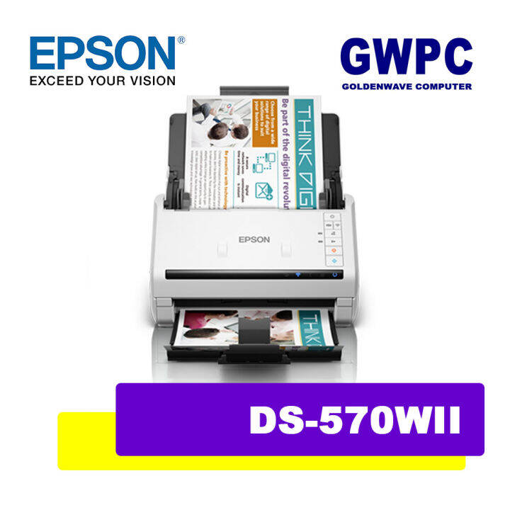 Epson WorkForce DS-570WII Duplex Sheet-fed Document Scanner DS 570W 570WII DS570W DS570WII