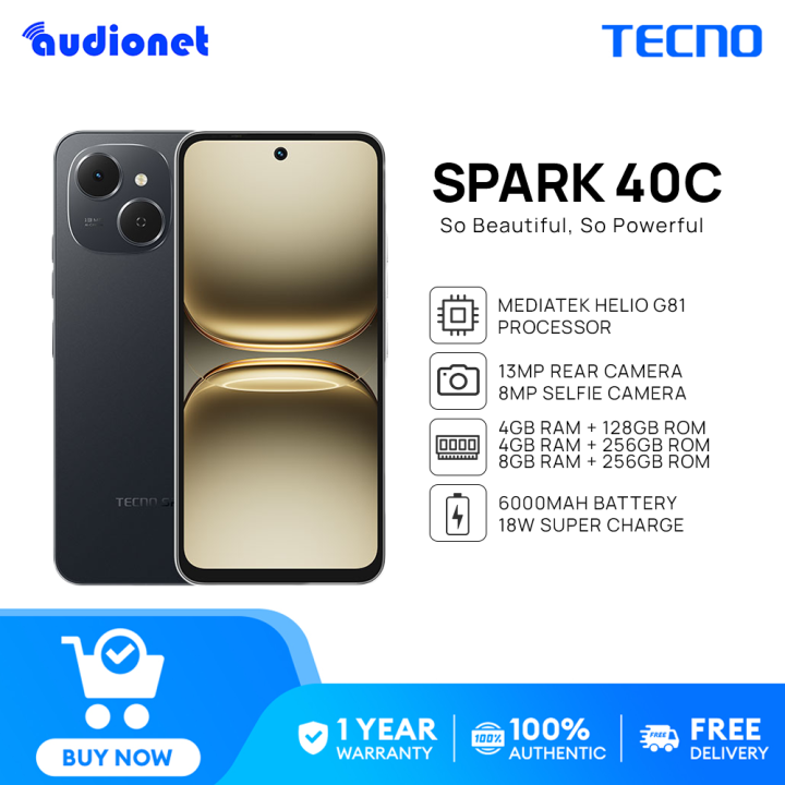 TECNO Spark 40C Smartphone 4GB+128GB 4GB+256GB 8GB+256GB