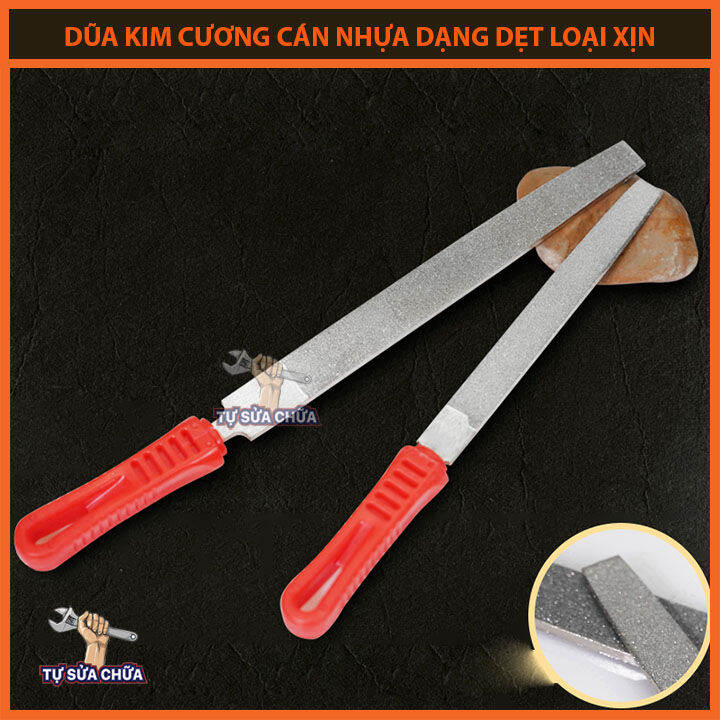 Cây dũa to bản dẹt đa năng, dũa kim cương Dũa mài kim loại hợp kim đa năng dạng dẹt, dũa dẹt kim cương bản to loại 150mm, 200mm, 250mm, 300mm HÀNG LOẠI XỊN