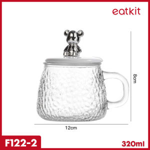 Gelas Kaca Glass Mug Aesthetic 450ml / Gelas Minum Kaca Simple Elegan Water Bottle Cup for Coffee and Tea / Gelas Kaca Dengan Anak + Sedotan Motif Animal 350ml Gelas Lucu Cangkir Mug Gelas Susu