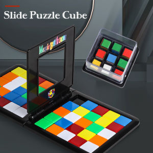 IQ Slide Puzzle Cube 3D Puzzle Race Board Battle Stacking Blocks Game Kids Adults Education Toys