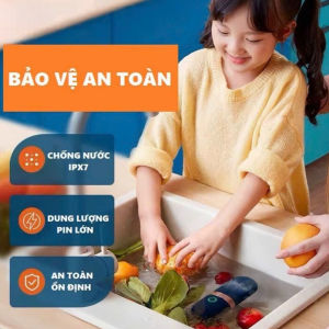 MÁY RỬA RAU CỦ ION CAO CẤP MINI | MÁY KHỬ KHUẨN THỰC PHẨM KHÔNG DÂY CHỐNG NƯỚC IPX7