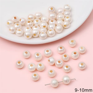 1ชิ้นลูกปัดมุกน้ำจืดธรรมชาติสีขาวคุณภาพสูงรูปทรงไม่สม่ำเสมอลูกปัดไข่มุกหลวมสำหรับเครื่องประดับทำ DIY เครื่องประดับสร้อยข้อมือ