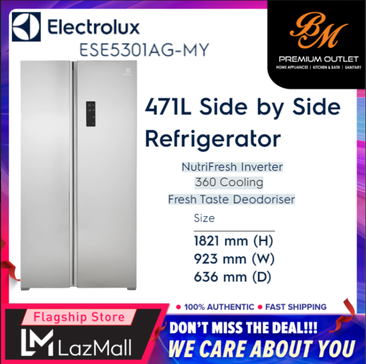 ELECTROLUX (ESE5301AG) 541L SIDE BY SIDE NUTRIFRESH INVERTER